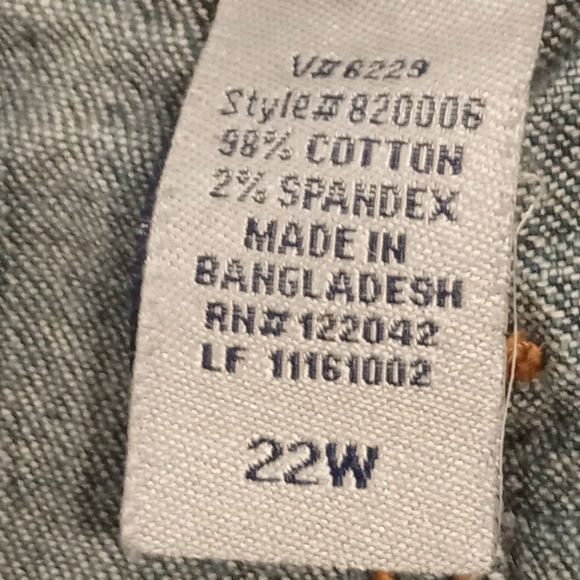 Venezia For Lane Bryant Plus Size Straight Leg Stretchy Demin Blue Jeans Sz 22 - Picture 7 of 7